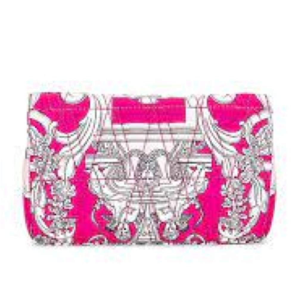 Versace Virtus Silk Mini Chain Baroque Quilted Bag Pink - Picture 3 of 9